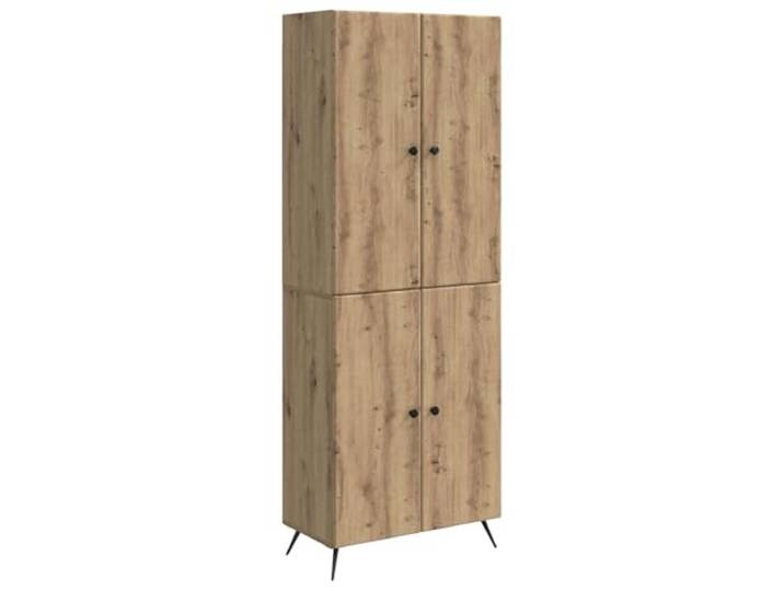 PUGYNBK Schrank-Set, 2 Stück, Eiche, Artisan, technisches Holz Höhenverstellbar, integrierte Steckdosen, geräumige Aufbewahrung, Innen- und Außenbereich