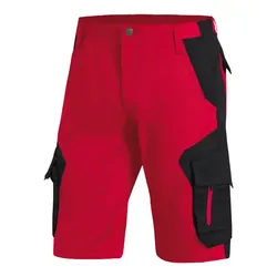 Arbeitsshorts "WULF" - 46 - rot/schwarz