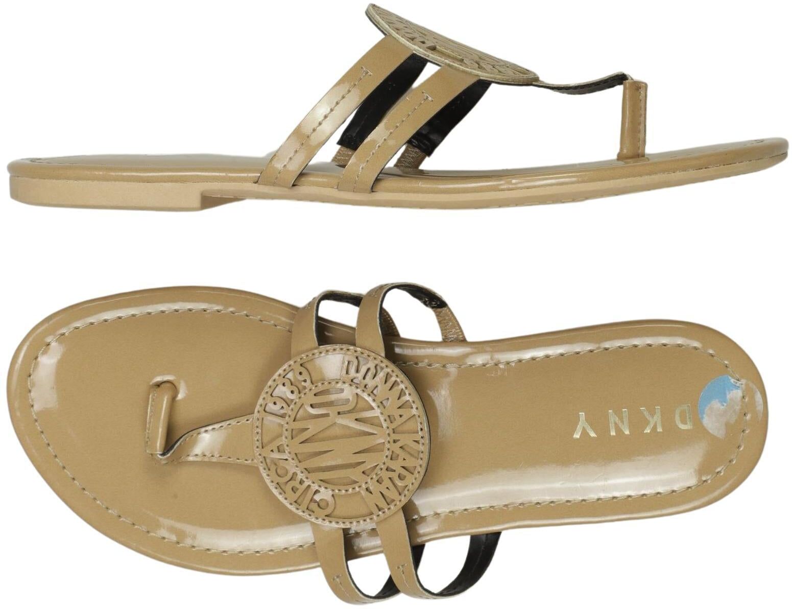 Dkny by Donna Karan New York Damen Sandalen, Beige, Gr. EU 38.5, kein / Etikett - Second Hand