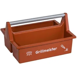 Allit, Grillausstattung + Ersatzteile, Tragekasten "Grillmeister" braun