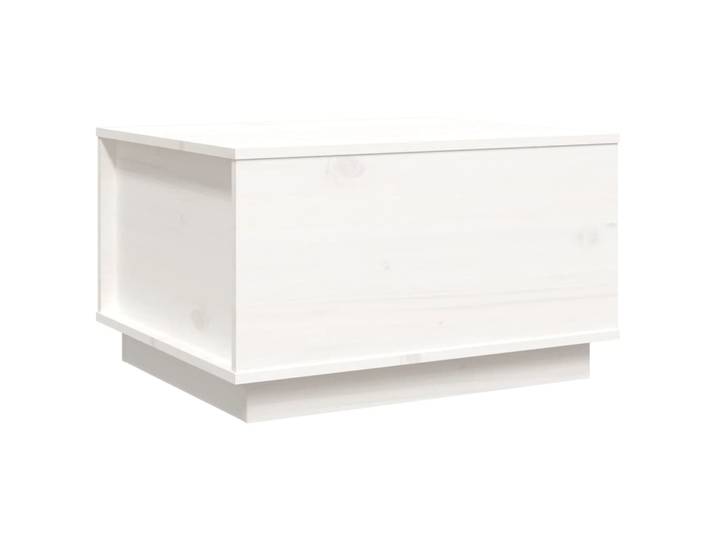 vidaXL Table basse blanche 60x50x35 cm pin massif