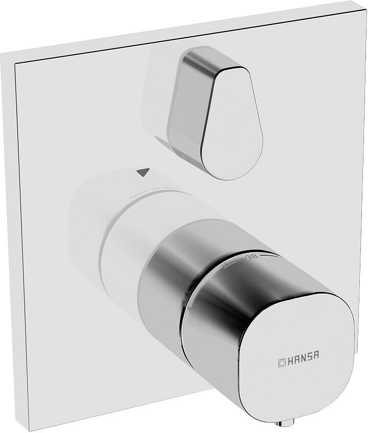 Hansaliving thermostatic bath functional unit, angular rosette 81149562