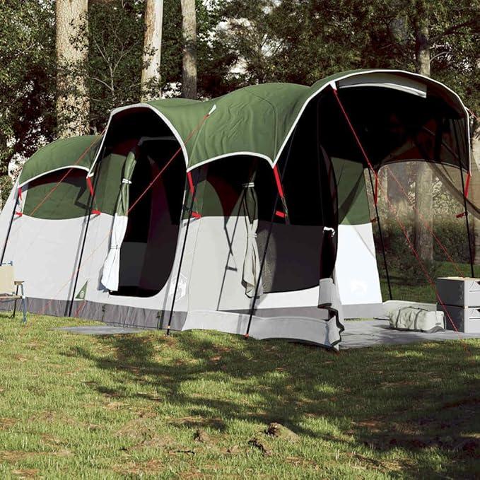 Tunnel-Familienzelt 8 Personen Grün Wasserdicht,Sportartikel,Outdoor-Aktivitäten,Camping & Wandern,Zelte,Grün,13.25 KG,94785