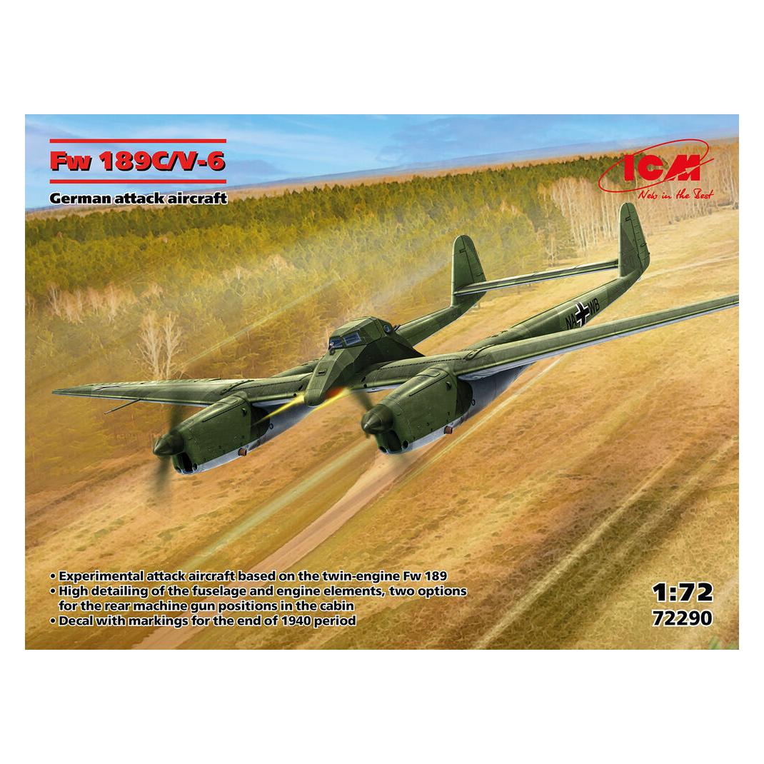 ICM Fw 189C/V-6, German attack aircraft (72290)