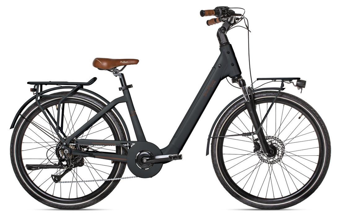 Via Veneto Amata E-Bike Lady 28" 7V Schwarz "Kaffeesatz" (matt)