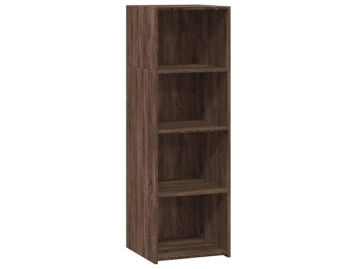 LASWWQMRF Highboard Braun Eichen-Optik 40x41x124 cm Beistellschrank Minimalistischer Kommodenschrank mit Wandhalterung für Wohnzimmer und Schlafzimmer. Schafft Ordnung auf kleiner Fläche.