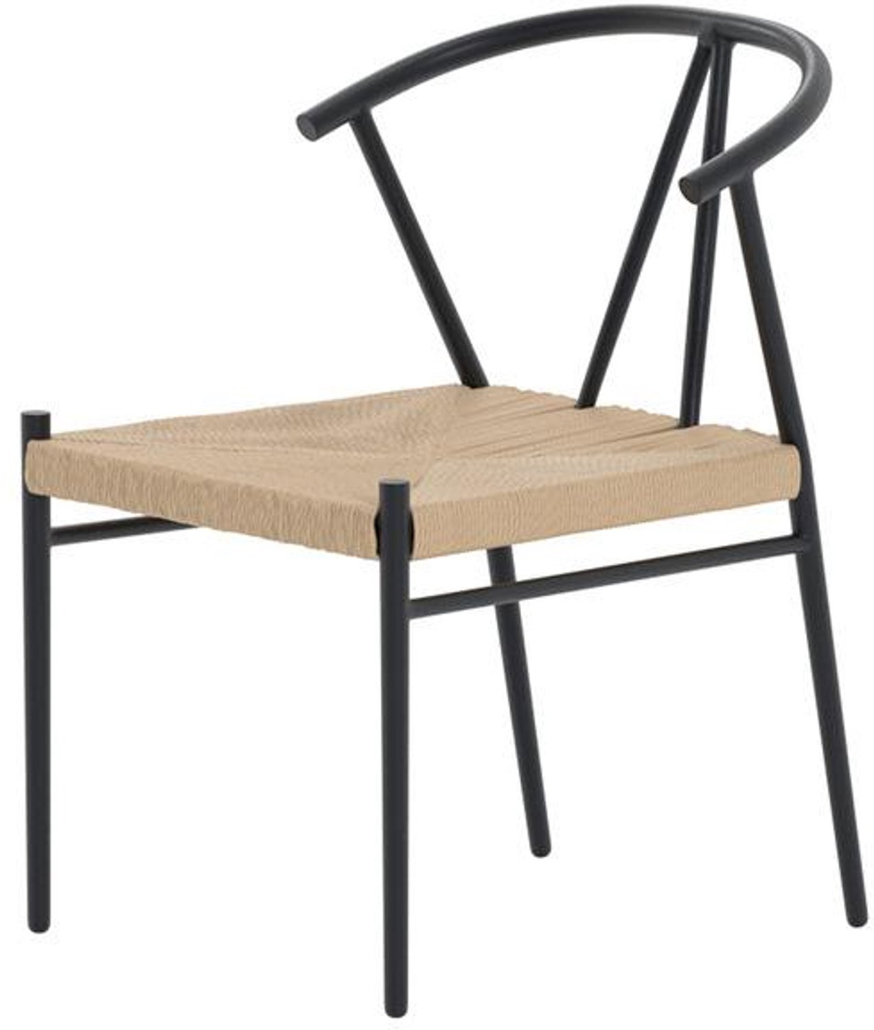 Svea Ronny eetkamerstoel rotan zwart/naturel