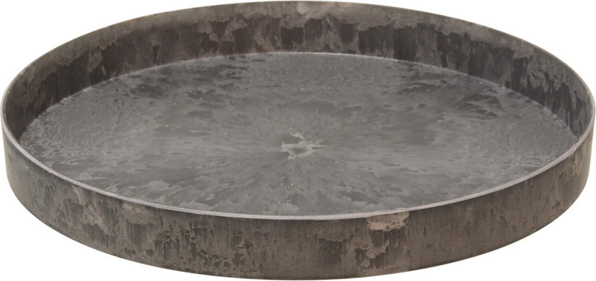 Othmar Decorations Kaarsen plateau grijs rond D27 cm