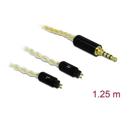 Delock Audio Kabel 3,5 mm 4 Pin Klinkenstecker zu 2 x 2 Pin Stecker 1,25 m