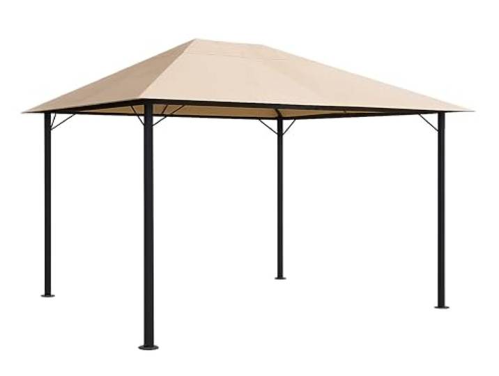 QUICK STAR Metall Garten Pavillon Nizza 3x4m Antik Partyzelt Sand
