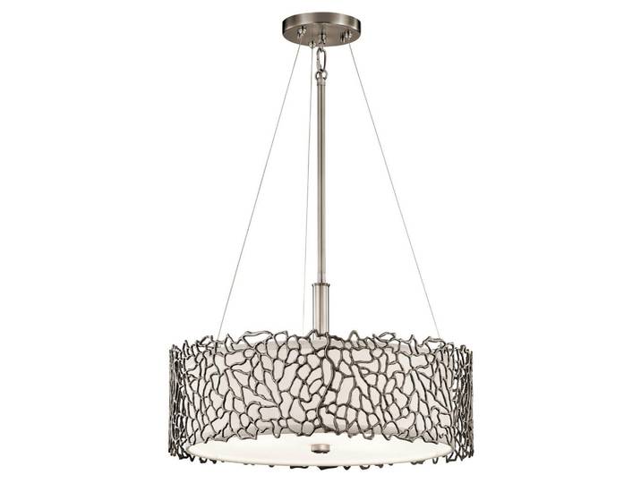 Elstead Lighting Hängeleuchte Silver-Coral, Silberfarben, Metall, Glas, 28.6 cm, RoHS, Lampen & Leuchten, Innenbeleuchtung, Hängeleuchten, Pendelleuchten