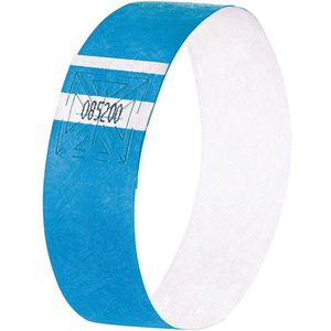 Sigel Einlassbänder EB211, Super Soft, aus Tyvek, neonblau, 120 Stück