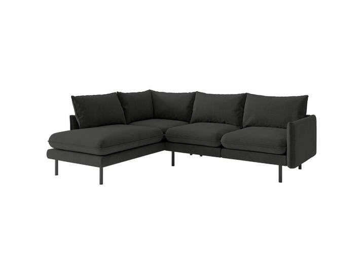 Ecksofa Samos Dunkelgrau S: 204x267 cm