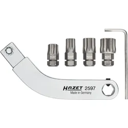 HAZET Türscharnier Einsteck-Werkzeug gebogener Bithalter Einsteck-Vierkant 9 x 12 mm (5/16 Zoll) 5-t - 2597-2/5