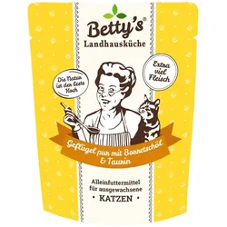 Bettys Landhausküche Katze Geflügel Pur mit Borretschöl | 6x 250g