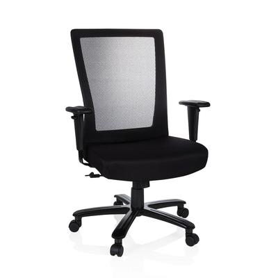 Bürostuhl / Drehstuhl XXL EXTENDER Netz / Stoff schwarz hjh OFFICE