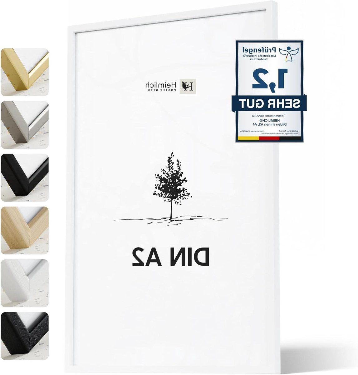 Wit houten fotolijst voor poster decoratie A2 42 x 59,4 cm