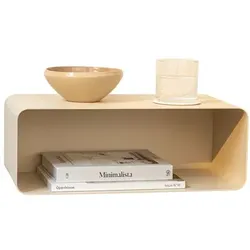 Metallbude Nachttisch Nelio Stahl Cashew