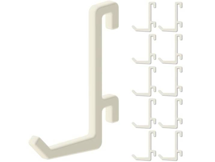 10 crochets pour panneau perforé Ikea Skadis\, en L incliné 25mm Support mural\, plaque pour outils et accessoires