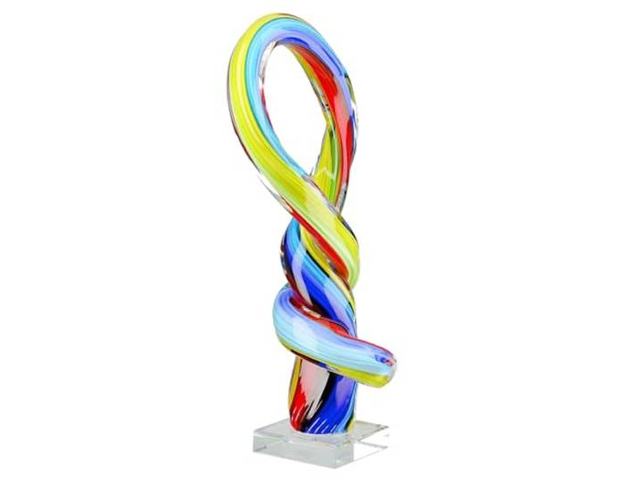 GILDE Glas Art Skulptur Loop - Mehrfarbig - Höhe 34cm - Glas - Schleifenform - Dekofigur - Dekoration