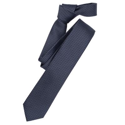 Krawatte VENTI "VENTI Krawatte gemustert", Herren, blau (dunkles mittelblau), 100% Seide, Krawatten