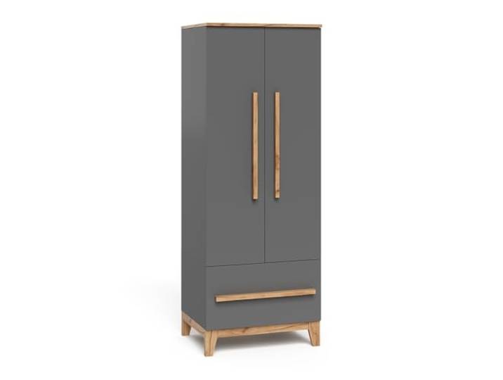 VitaliSpa Kinderkleiderschrank Malia, Grau/Artisan, 70 x 186.8 cm kombinierbar mit weiteren Möbeln der Malia-Serie