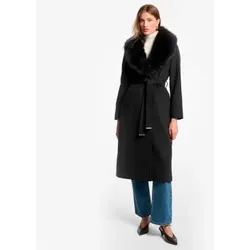 Michael Kors für Damen. 77G7569M11 Mantel Bademantel mit Gürtel Schwarz (M), Wolle, Klassisch