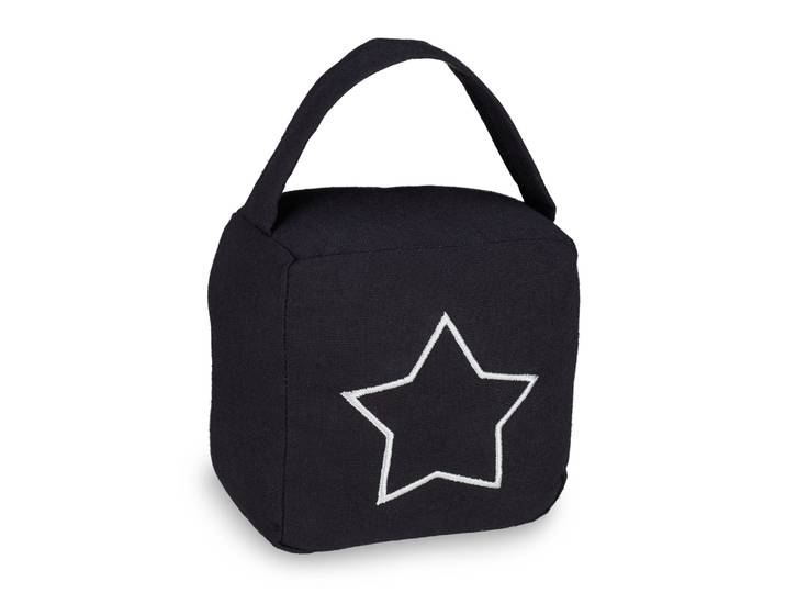 Türstopper Sack Stern Weiss-Schwarz