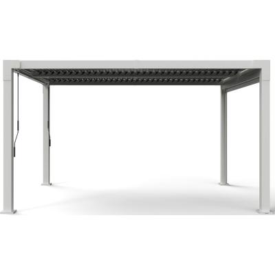 Pergola SOJAG "Hana 1013 Beige", weiß (creme), B:300,5cm H:225,3cm T:400,2cm, Pergolen, Massive Aluminiumkonstruktion