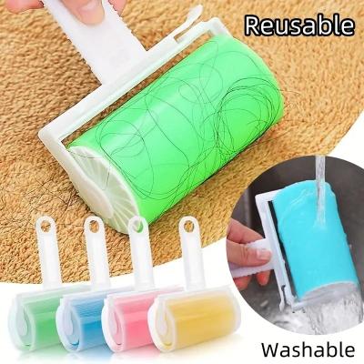 Uplifted Finds Washable Reusable Sticky Roller For Clothes And Home Pet Hair Removal yellow With Cover