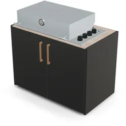 Brabura Box-Q 4-Brenner Edelstahl - Summer Dala / Anthrazit / Holzgriff