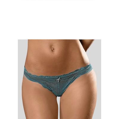 String LASCANA "aus Spitze, als Dessous-Set kombinierbar", Damen, Gr. 32/34, grün (smaragd), Spitze, Obermaterial: 90% Polyamid, 10% Elasthan, figurbetont, Unterhosen String, sexy Unterwäsche, sexy Dessous, Reizwäsche Damen