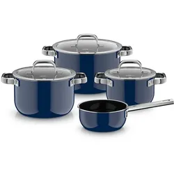 WMF Topfset Fusiontec Mineral Pro Edelstahl Blau Blue