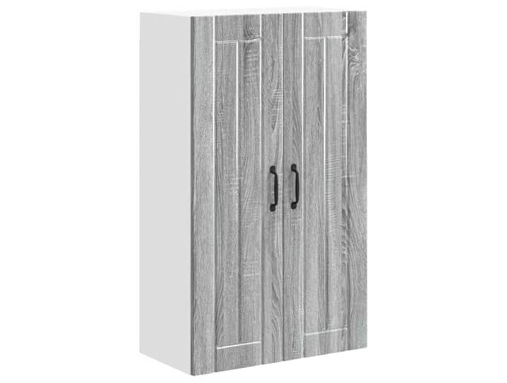 IBUQDDV Wandschrank Lucca Graues Sonoma 60 x 31 x 100 cm Holzwerkstoff Rechteckige Form, Innenbereich, minimalistisches Design, raffinierte Note, robuste Konstruktion