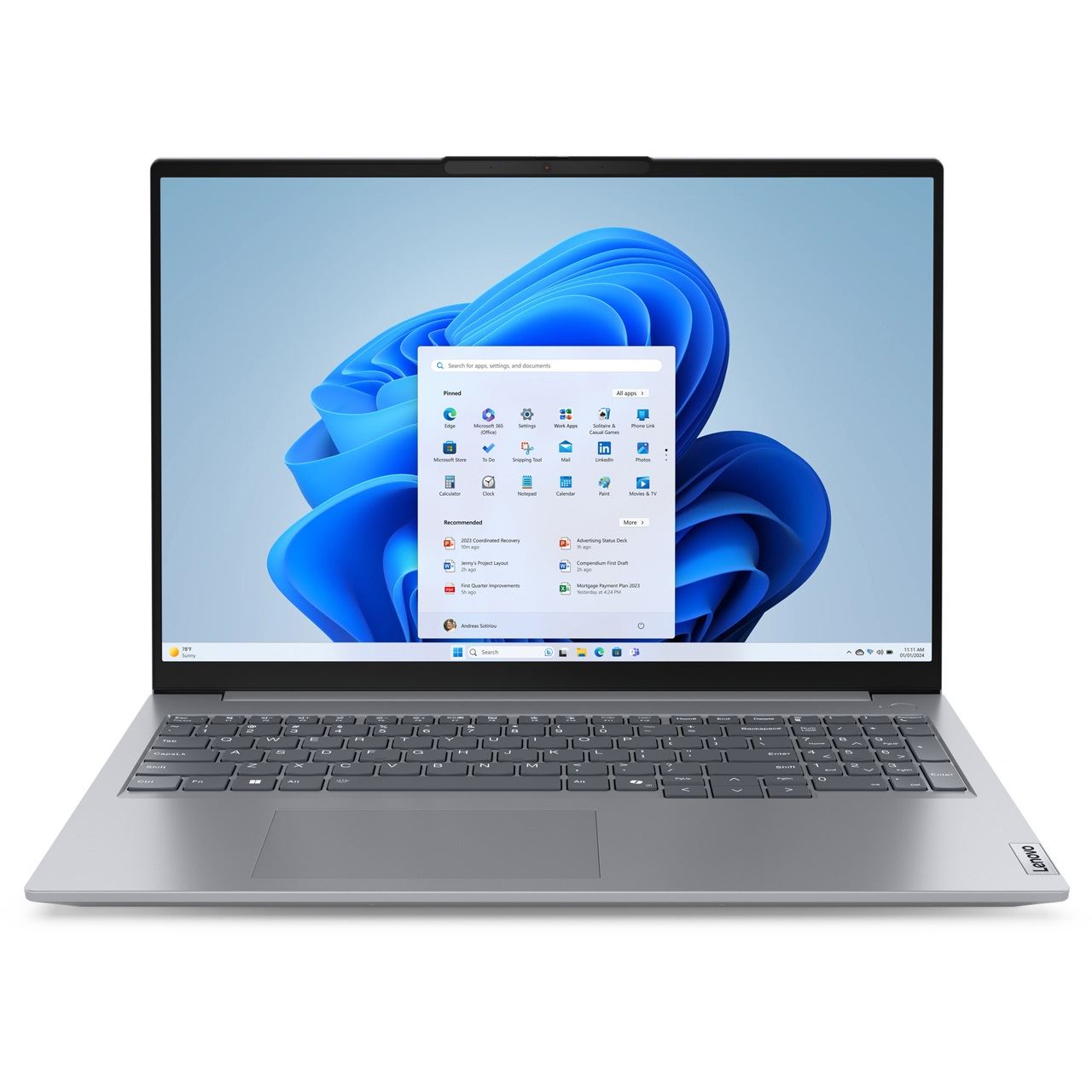 16" (40,64cm) Lenovo Thinkbook 16 G7 R7 7735HS 32GB 1TB SSD WUXGA W11P