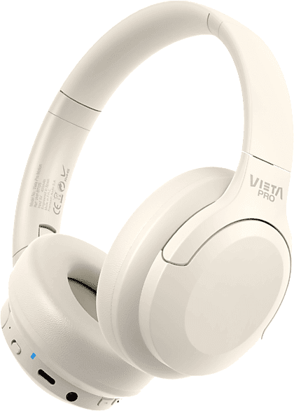 Auriculares inalámbricos - Vieta Pro Motion, Circumaurales, Bluetooth, 50 h Autonomía, Blanco