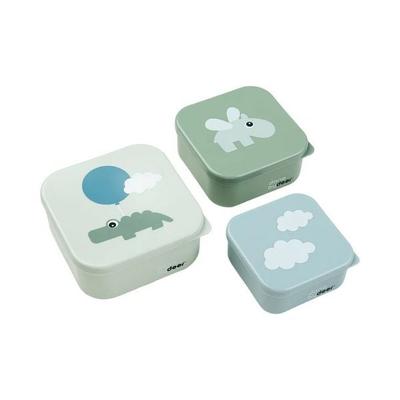 Snackboxset Happy clouds Grün
