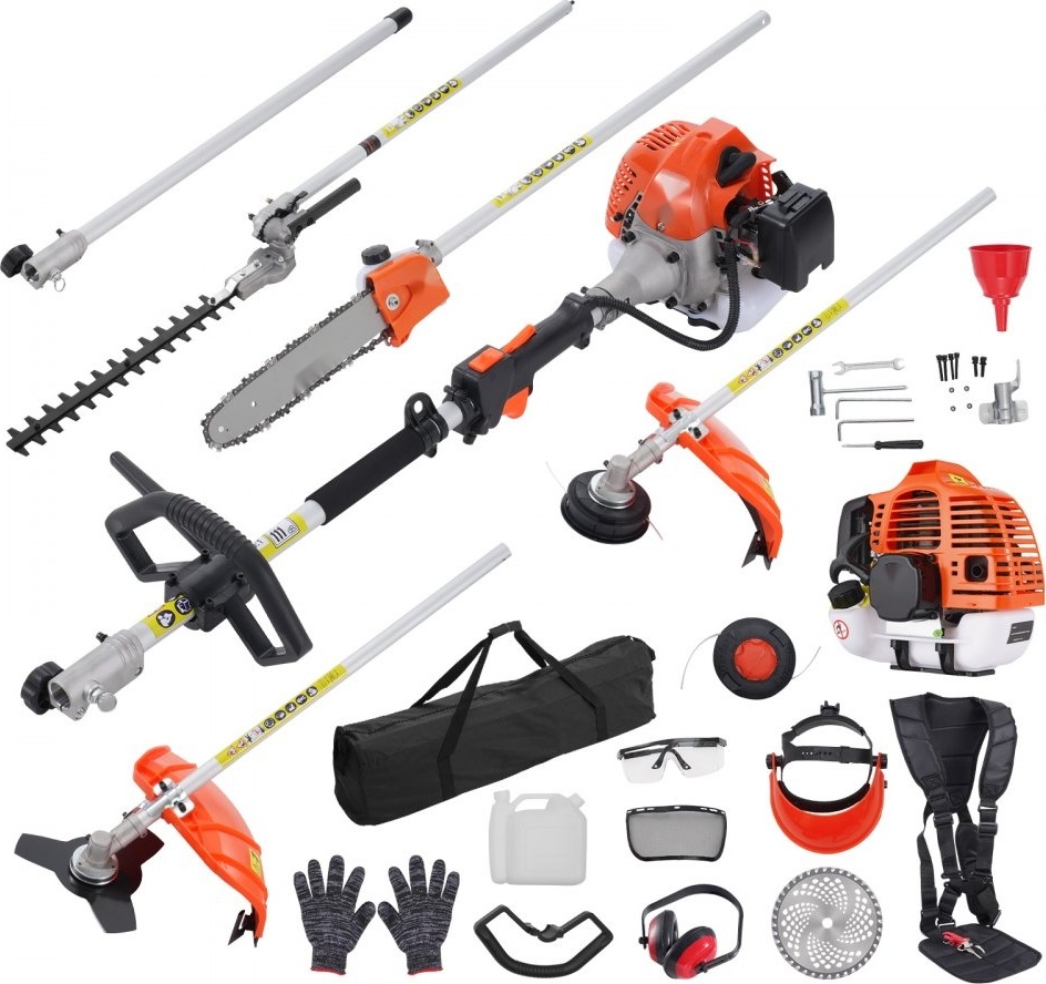 Benzin Heckenschneider 6-in-1 - 52cc Langstiel Heckenschneider - Hochleistungs-Heckenschneider für Gartenpflege und Landschaftsgestaltung - langlebig und effizient