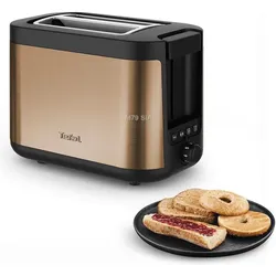 Tefal Coppertinto TT430G10 Toaster, 850 W, black/copper, Gold , Toaster, Gold, Schwarz, Kupfer