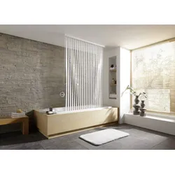 Kleine Wolke Duschrollo für Leerkassette Weiß gestreift 128 cm x 240 cm
