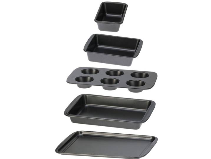 Backformen-Set aus Carbon-Stahl, antihaft, 5-teilig