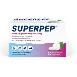 SUPERPEP Reise Kaugummi Dragees 20 mg 20 St
