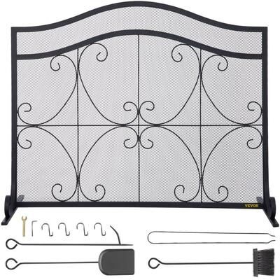 Tools, Home & Hobby Heavy Duty Fireplace Screen Spark Guard With Tool Set For Safe Cozy Fires Heavy Duty Fireplace Screen Spark Guard With Tool Set For Safe Cozy Fires