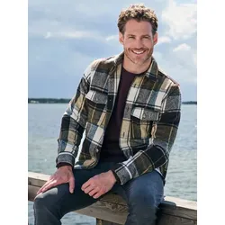 engbers Herren Kariertes Overshirt Rot regular Kent-Kragen - S