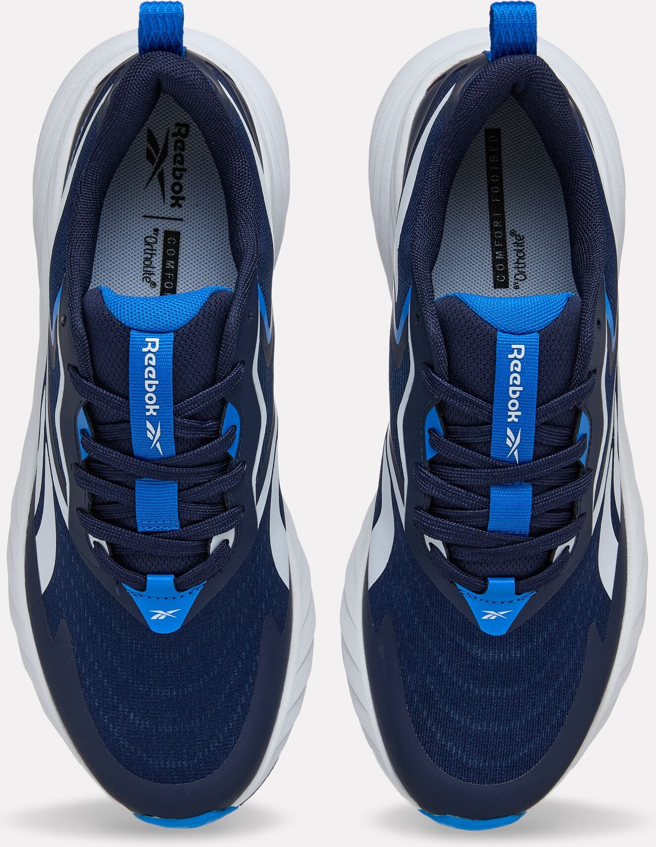 Laufschuh REEBOK "VERSE", Herren, Gr. 47, blau (navy, weiß, blau), Synthetik, Textil, Schuhe Laufschuh