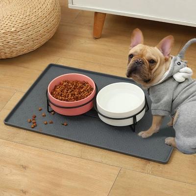 Uplift Essentials Silicone Pet Feeding Mat Paw Print Spill Proof Non Slip Food Bowl Placemat For Cats And Dogs Silicone Pet Feeding Mat Paw Print Spill Proof Non Slip Food Bowl Placemat For Cats And Dogs
