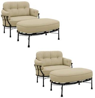 Set of 2 Amalfi Cuddle Chair & Ottoman - Ballard Designs