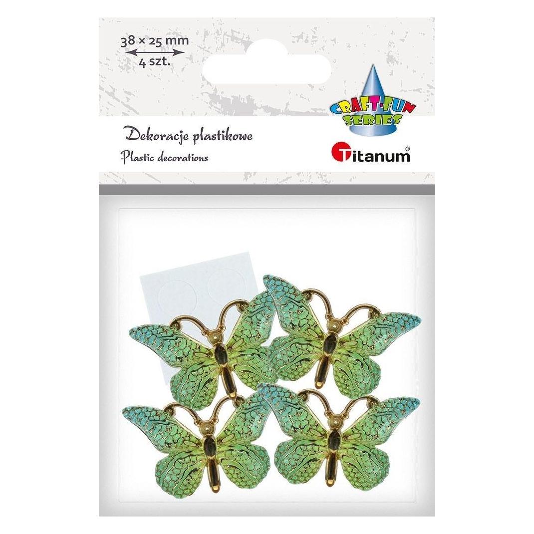 Titanum Selbstklebende Dekorationen Schmetterlinge 38x23mm 4 Stk (48629150)