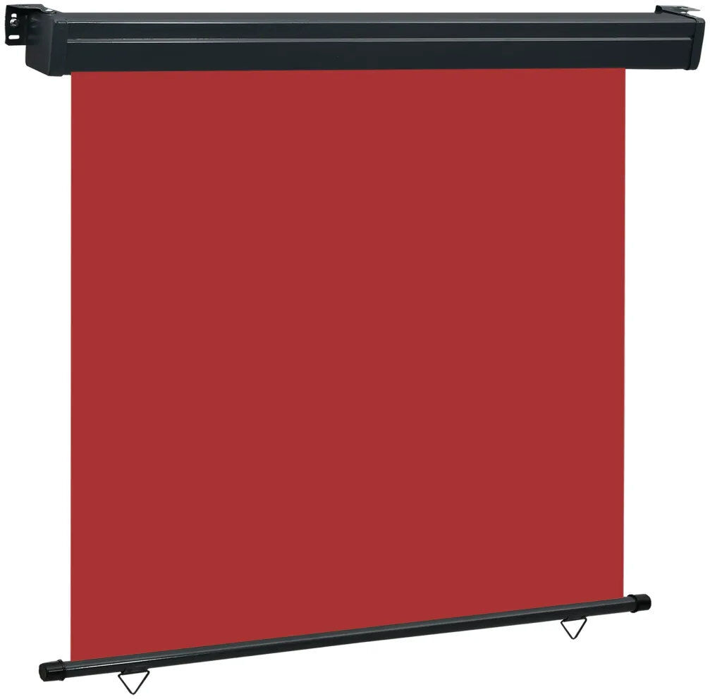 Dakota Fields 1.7cm W x 2.5cm D Fabric Cover Motorised Retractable Side Awning Red