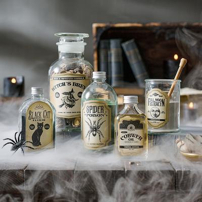 Halloween Apothecary Bottles, Set Of Five - Grandin Road